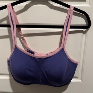 Natori Pink and Purple Yogi Underwire Bra